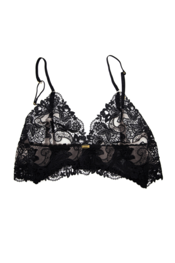 Strappy Lace Bralette Black : : Clothing, Shoes