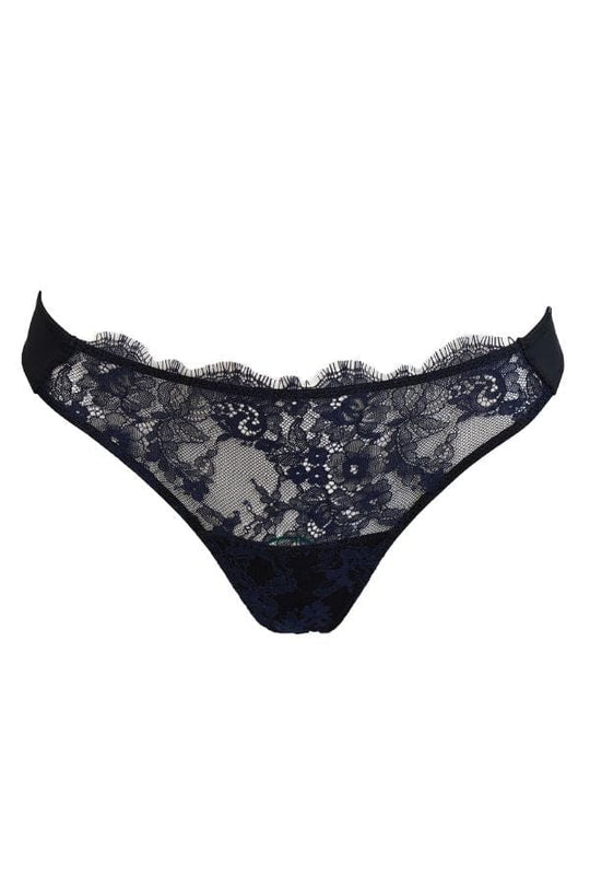 Dorothee Lace High Waist Knicker - Blue