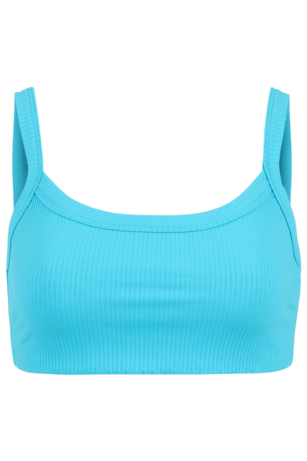 Ribbed Gym Bra - Baby Blue - Chérie Amour