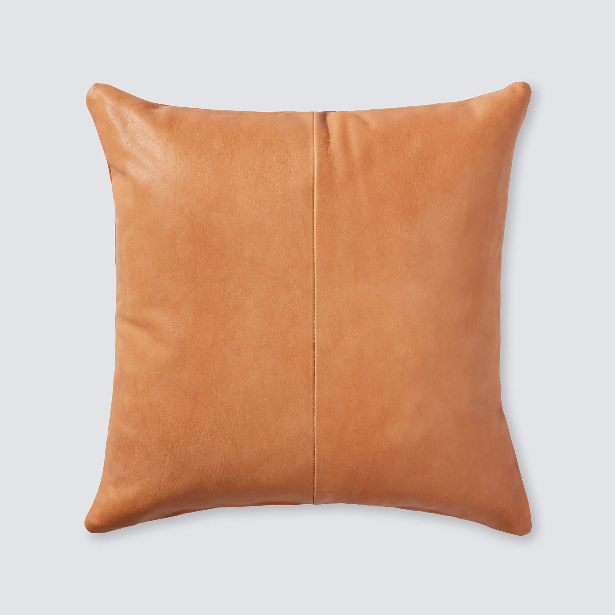 tan leather pillow