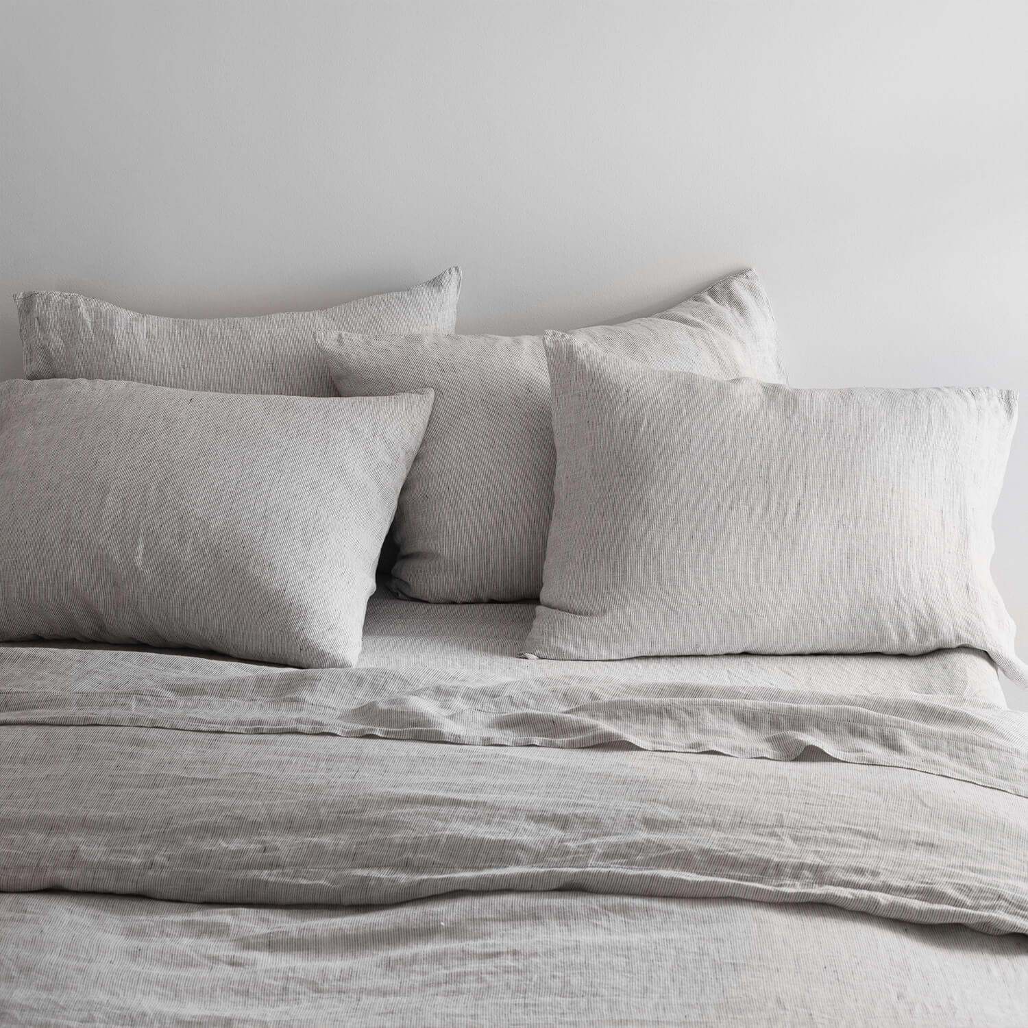 Stonewashed Linen Bed Bundle | Full | Black - The Citizenry