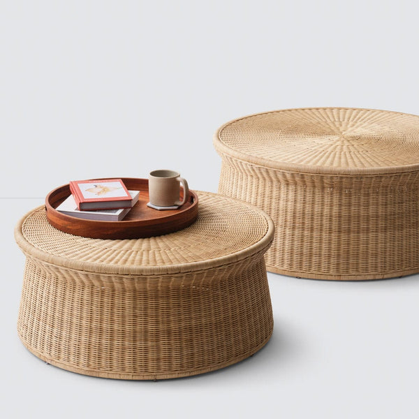 Liang Wicker Lounge Chair | Chair + Ottoman | Natural - The Citizenry