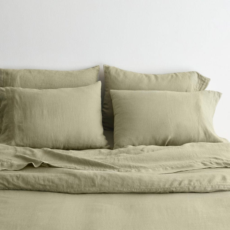 Stonewashed Linen Bed Bundle - Sage