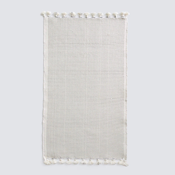 The Citizenry Aegean Cotton Bath Towel White, 56 x 27 x 1/8 H | The Container Store