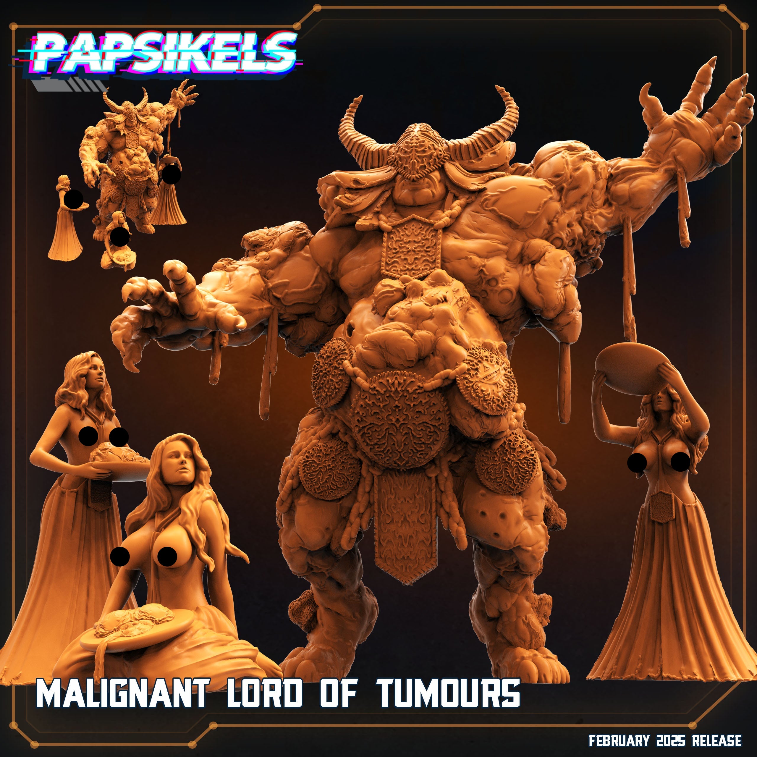 3D Printed Papsikels Malignant Lord Of Tumours 28mm 32mm