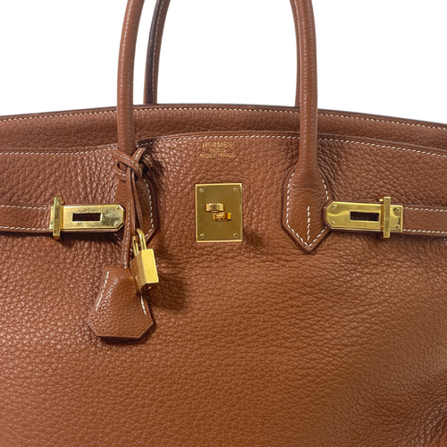 Hermès Blue Clemence Leather Birkin 35 | DBLTKE Luxury Consignment Boutique