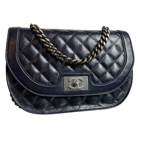 Chanel 2015 Aged Calfskin Saddle Bag – Designer Exchange