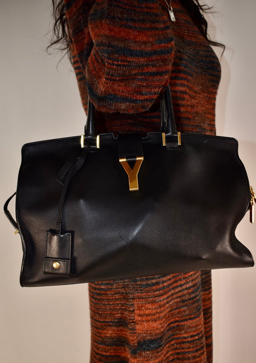 Yves Saint Laurent, Bags, Ysl Yves Saint Laurent Sheepskin Small Cabas  Chyc Tote Bag