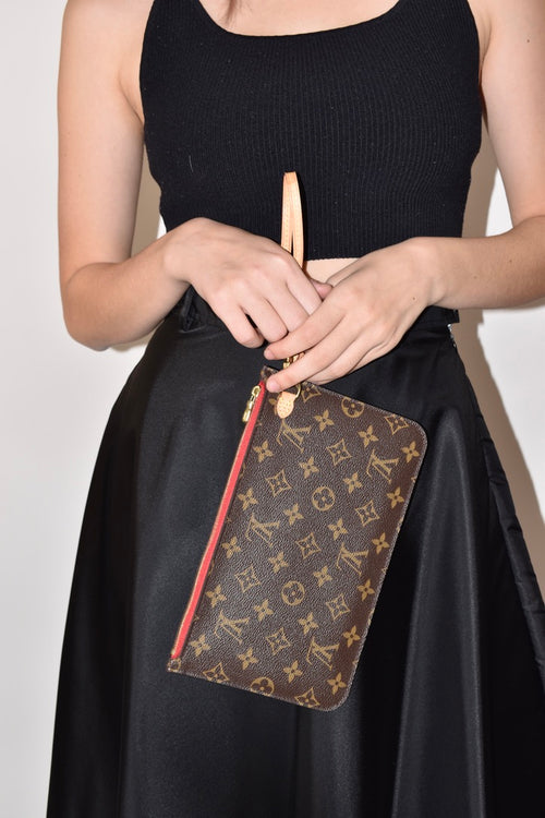 LOUIS VUITTON Monogram Neverfull MM GM Pochette 67201