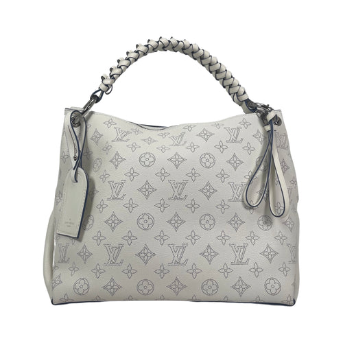 Louis Vuitton Snow Mahina Beaubourg Hobo MM Silver Tone Hardware