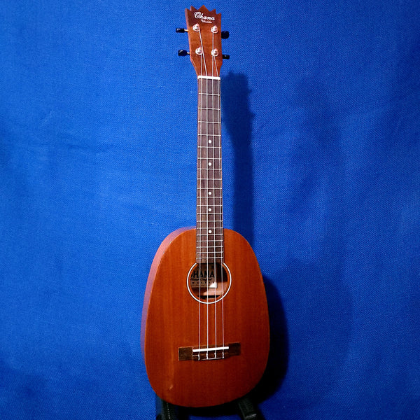 OHANA PKT-25G Solid Mahogany Pineapple Tenor Ukulele - Aloha City Ukes