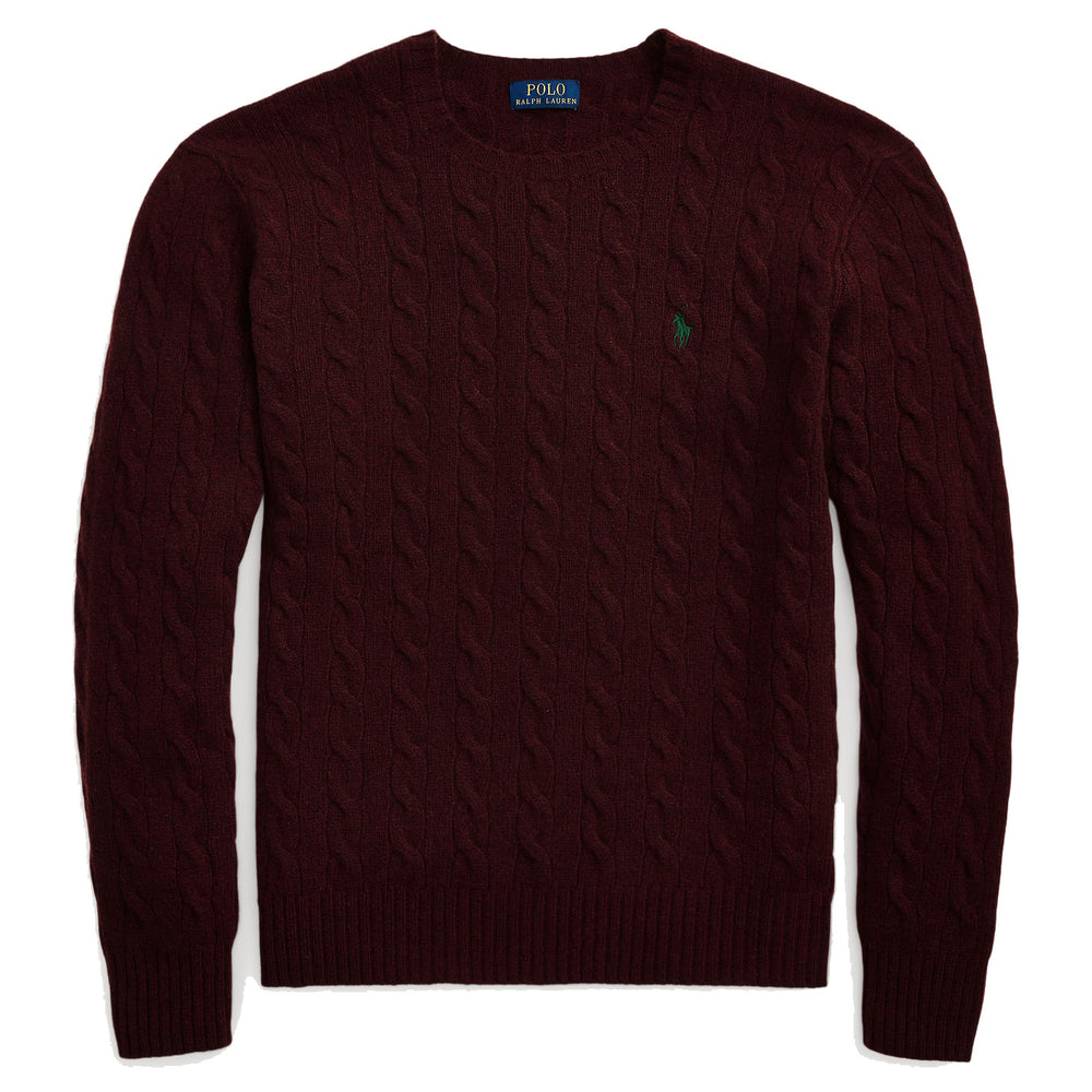 Polo Ralph Lauren Wool and Cashmere Cable Knit Sweater - Red - Galvin for  Men