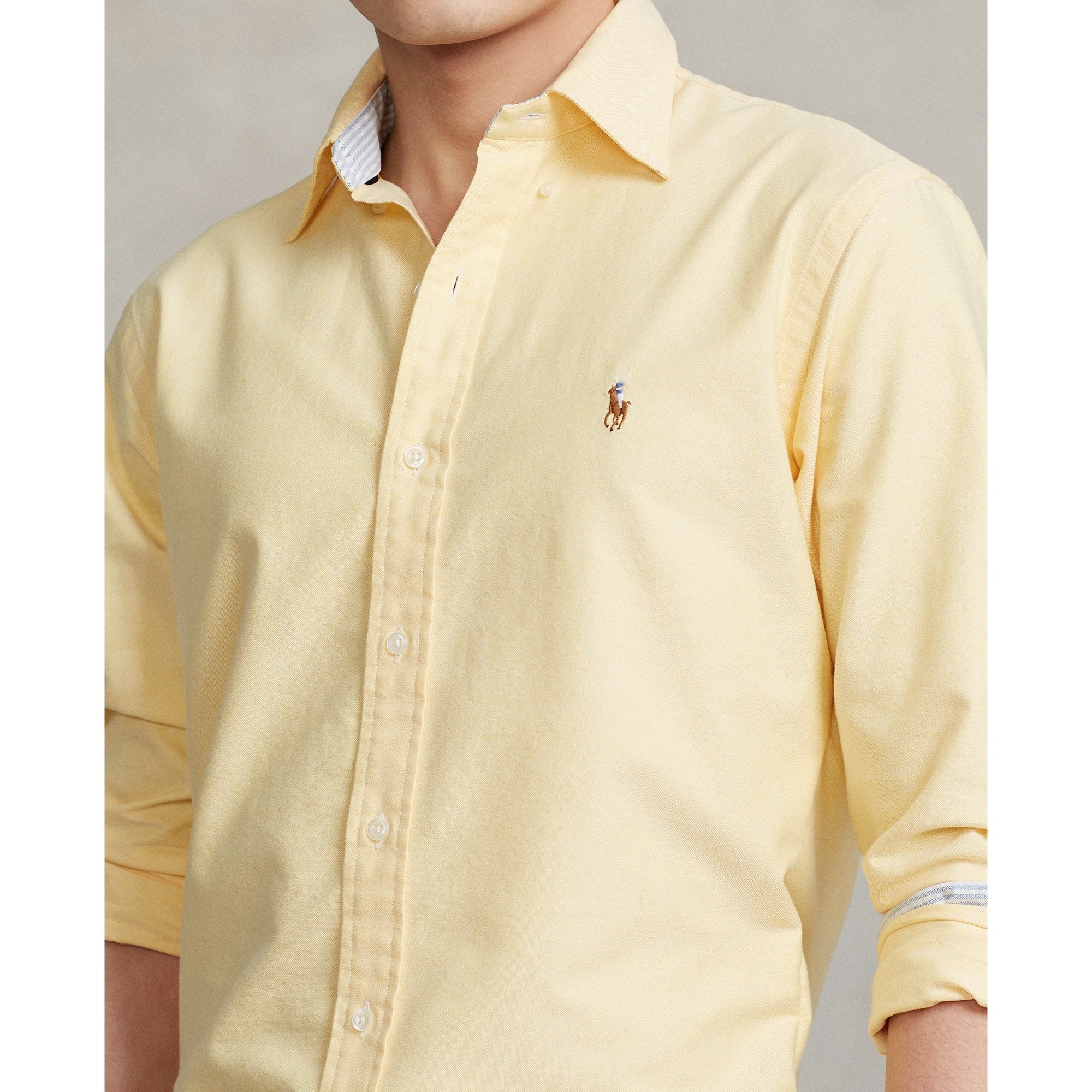 Polo Ralph Lauren Slim Fit Oxford Shirt - Yellow - Galvin for Men