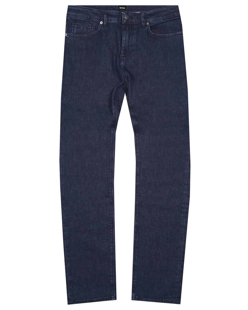 BOSS - Slim-fit jeans in super-soft navy Italian denim