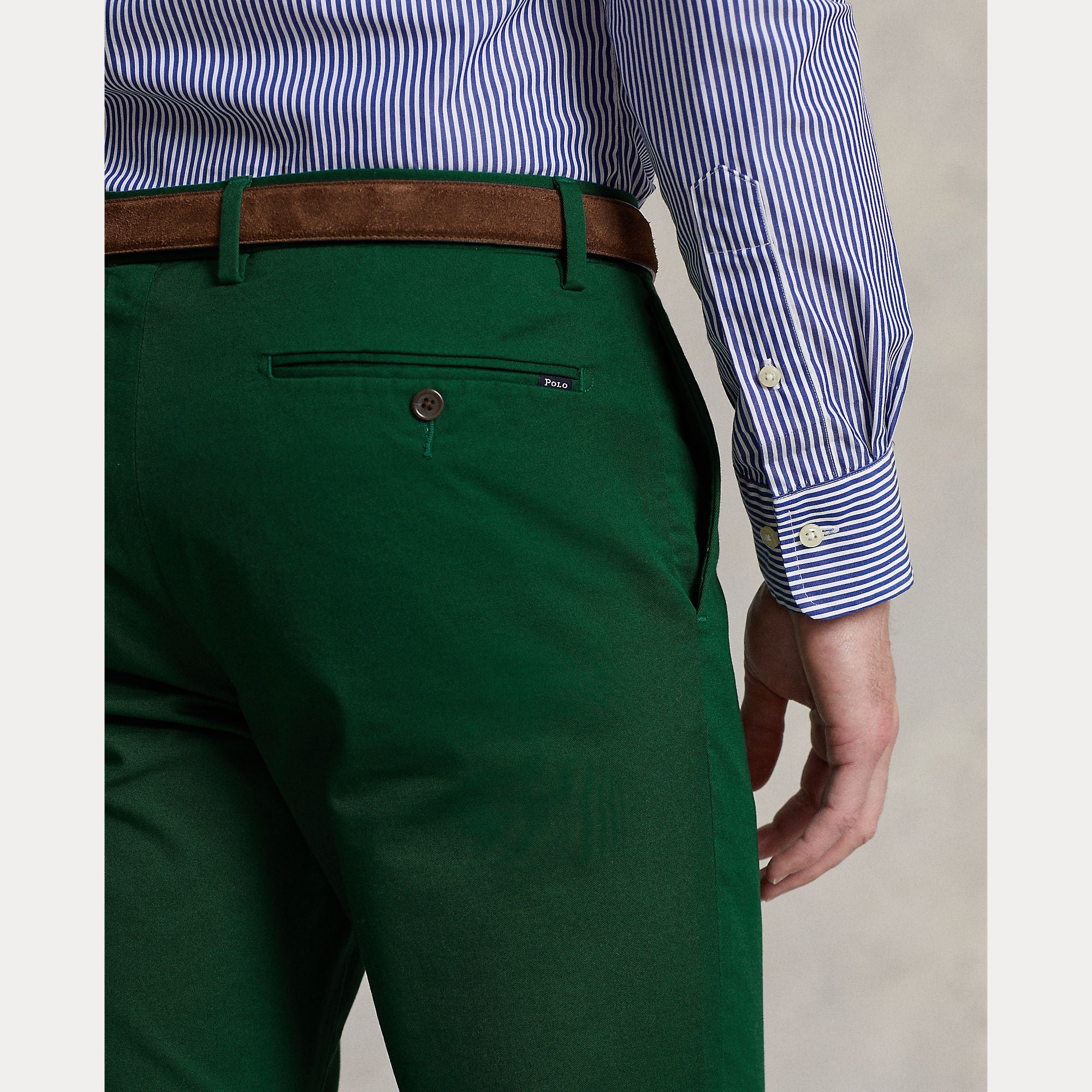 Polo Ralph Lauren Stretch Slim Fit Chino Pant - Green - Galvin for Men