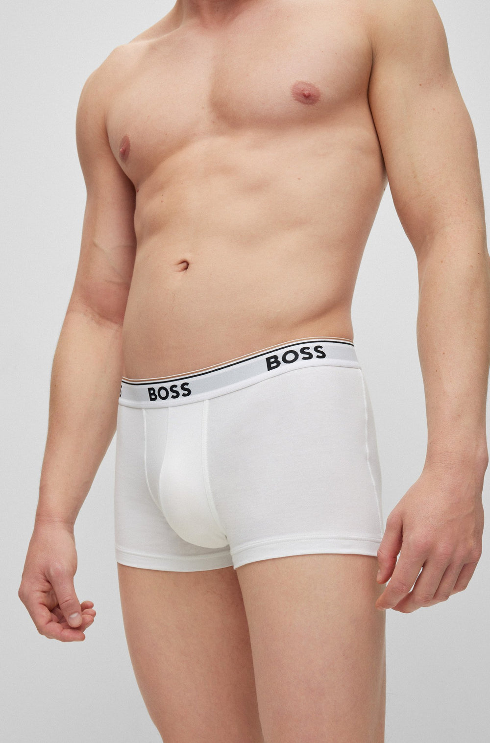 BOSS - Three-pack of regular-rise stretch-cotton briefs