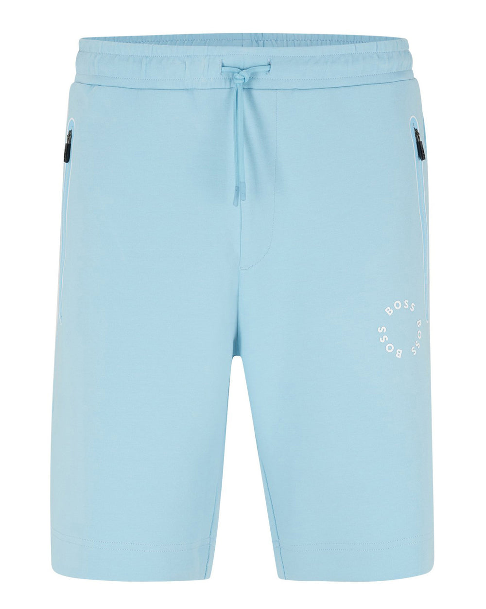 BOSS - Cotton-blend regular-fit shorts with embroidered logos