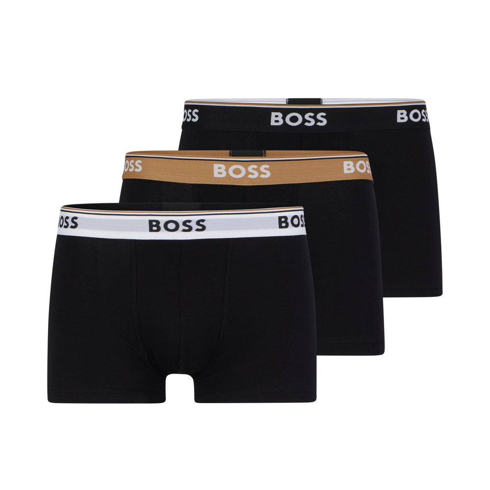 Hugo Boss Three-Pack Stretch Cotton Boxers - Black - Galvin for Men