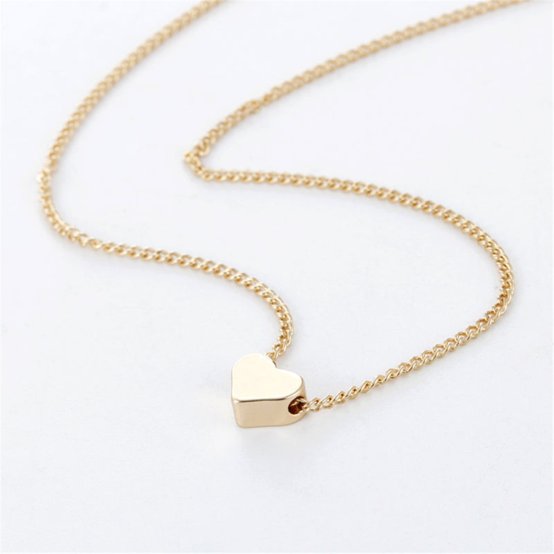 Gold Color Double-sided Love Pendant Necklace