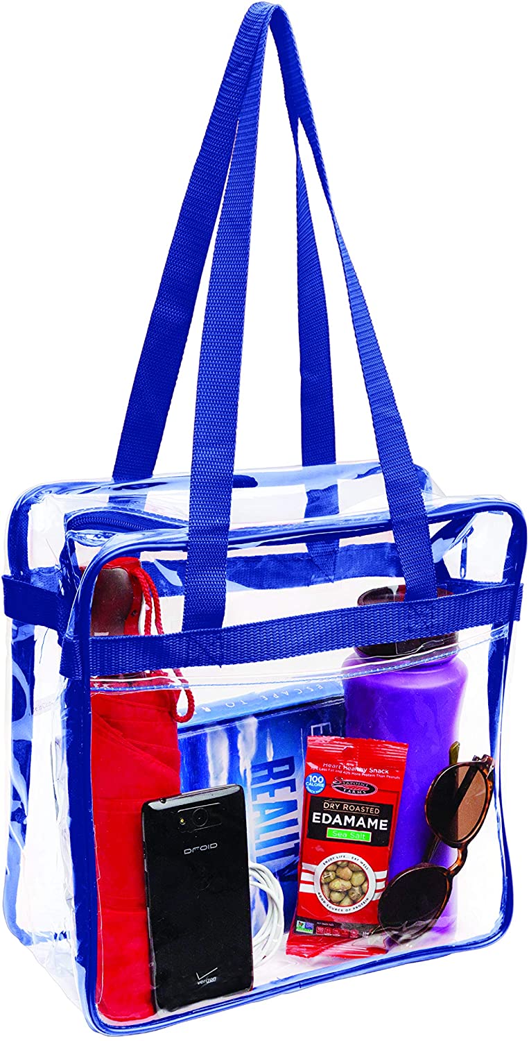 Clear Bag Stadium Approved, Security Approved Clear Tote Bag,12 x 12 x 6