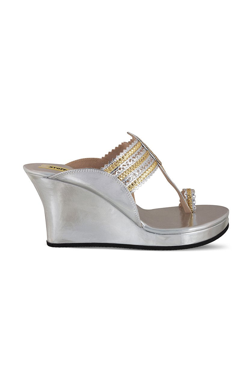 Buy Silver Women's Wedges - The Arlon Silver | Tresmode