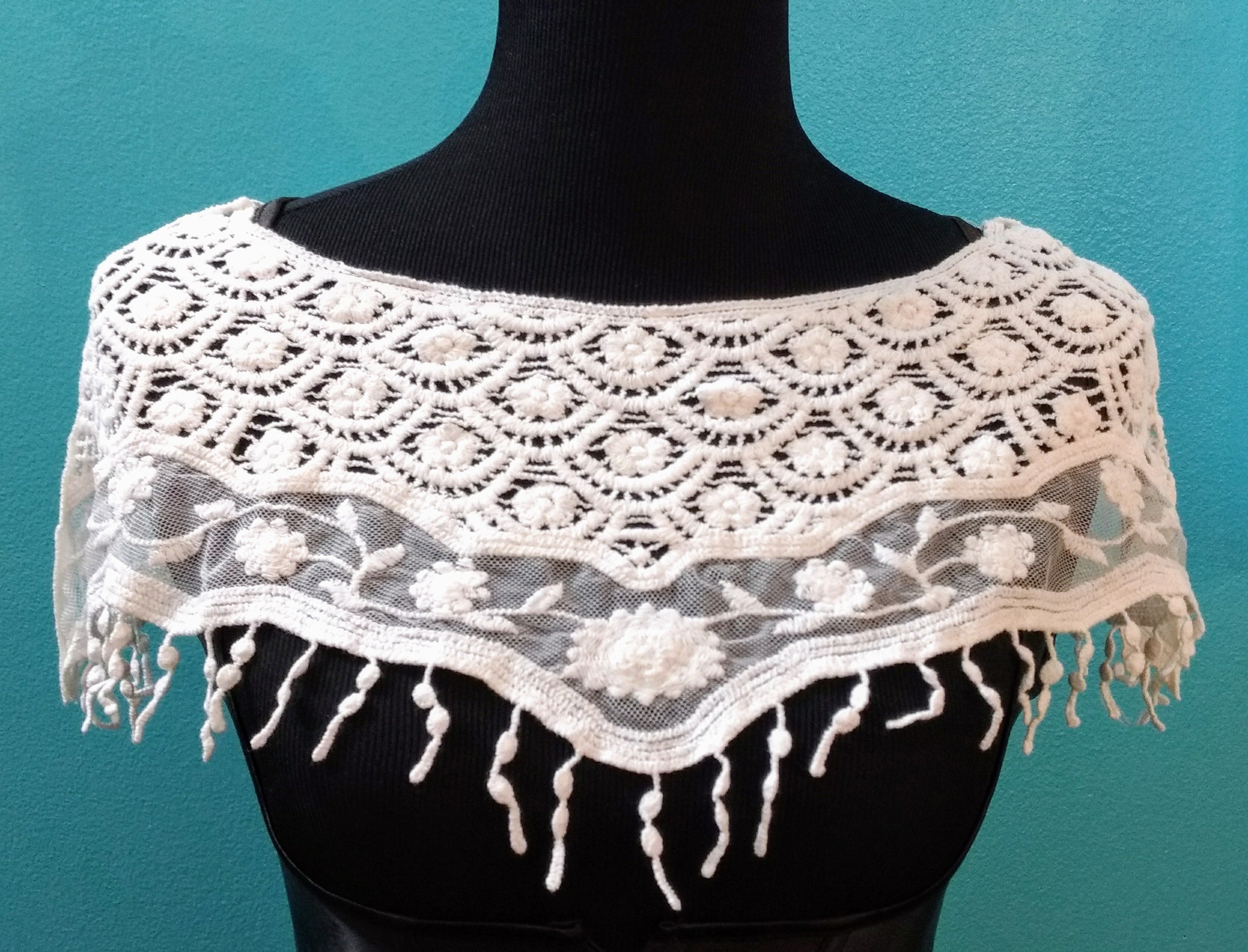 Victorian Lace & Crochet Shoulder Shrug – The Marble Faun Books & Gifts