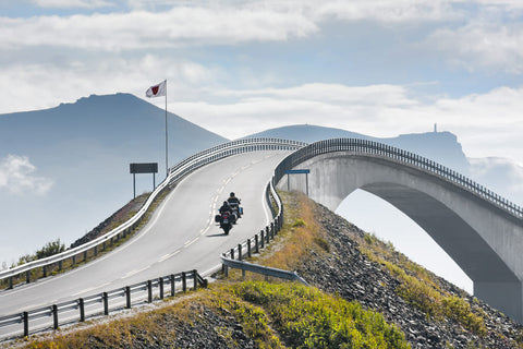 picturesque road on the Northwest coast of Norway