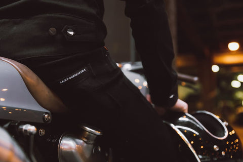 closeup of saint jeans