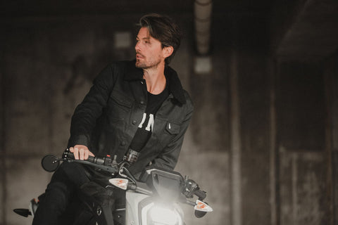 rider wearing moto jacket