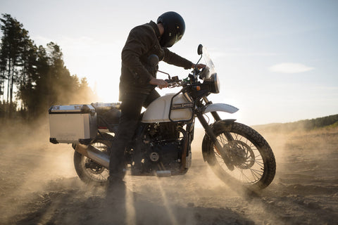 guy sitting on motorcycle