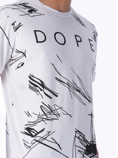 Merch Men's All-Over Print T-Shirt with Dope Text Print