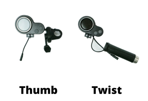 Thumb Throttle and Twist Throttle options for EMOVE Touring