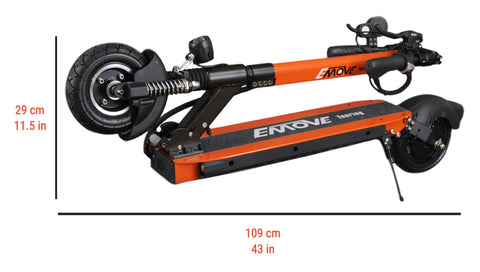 EMOVE Touring - Dimensions (folded)