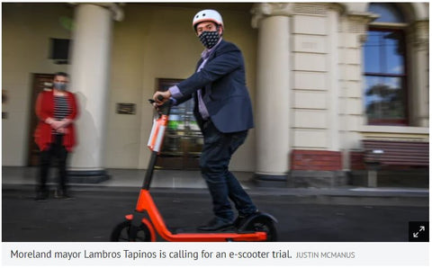 Moreland mayor Lambros Tapinos is calling for an e-scooter trial.