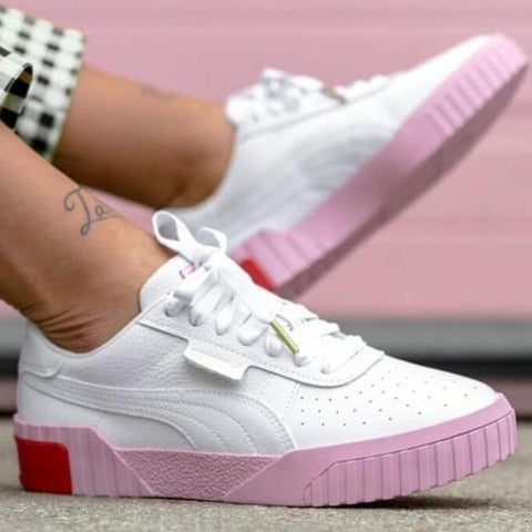 puma cali pink red