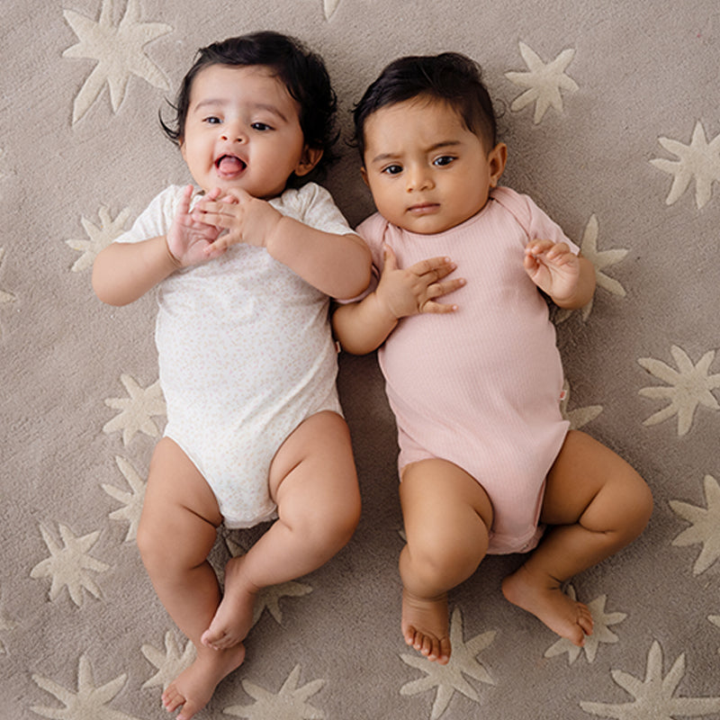 Baby Organic Cotton Bodysuits - Olive - Pack of 2