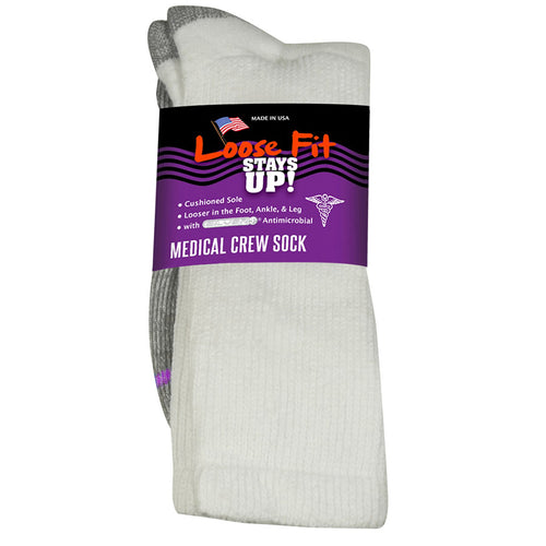 Extra Wide Sock Extra Wide Crew Loose Fit/Stays Up-Tan