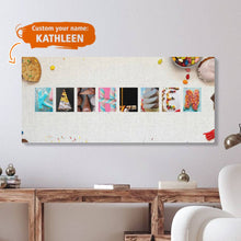 Kathleen Canvas Name Art Painting Spell You Name frame - Candy Style - customphototapestry