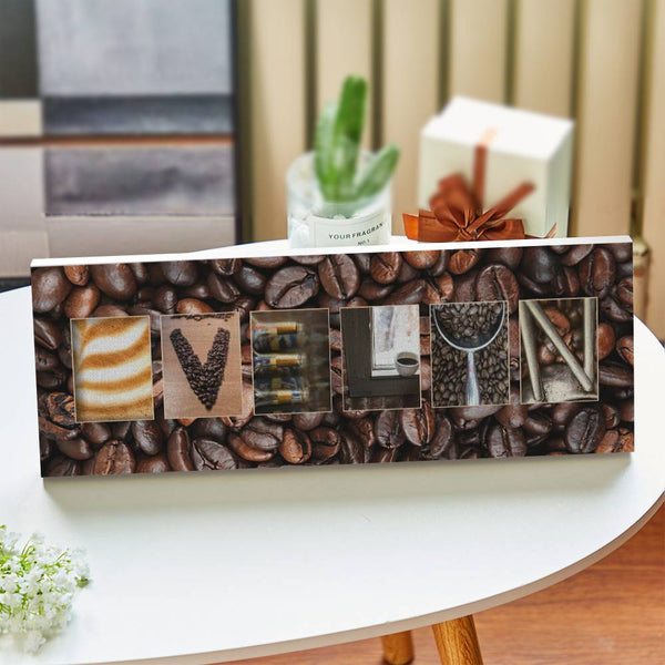 Evelyn Canvas Name Art Painting Spell You Name frame - Coffee Style - customphototapestry