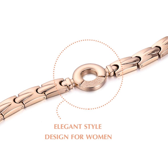 Dr. Magnetic DRM35 Bracelet - Stainless Steel - Rose Gold - Women