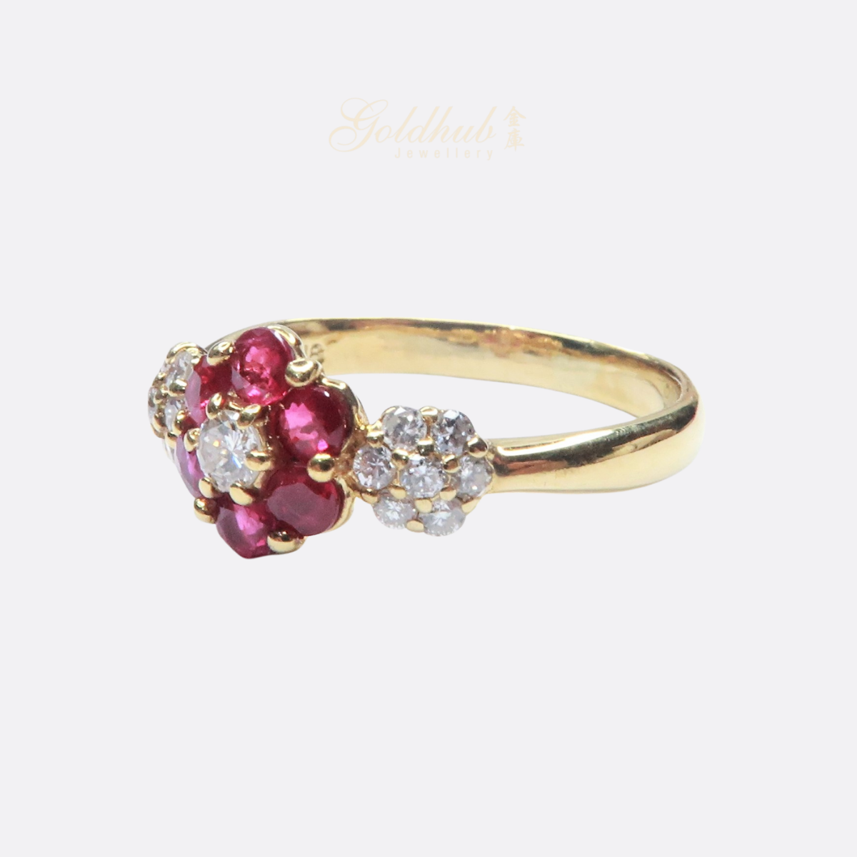 ruby and yellow gold ring