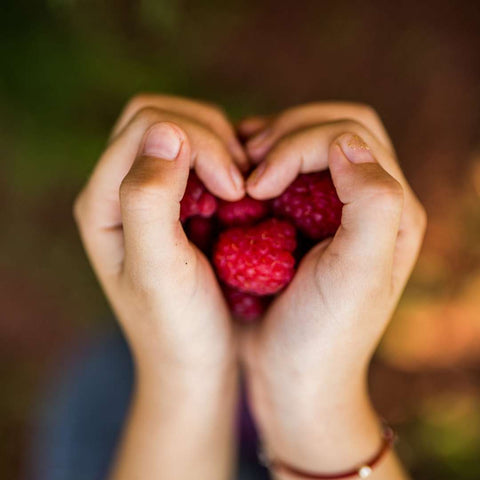 100% natural and delicious raspberries