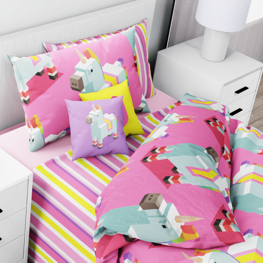 Unicorn Boxed Reversible Duvet Bed Set