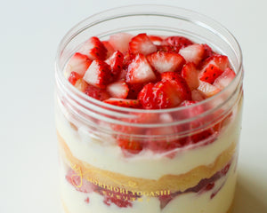 JAR DESSERT - Japanese Fresh Strawberry Shortcake いちごジャーケーキ