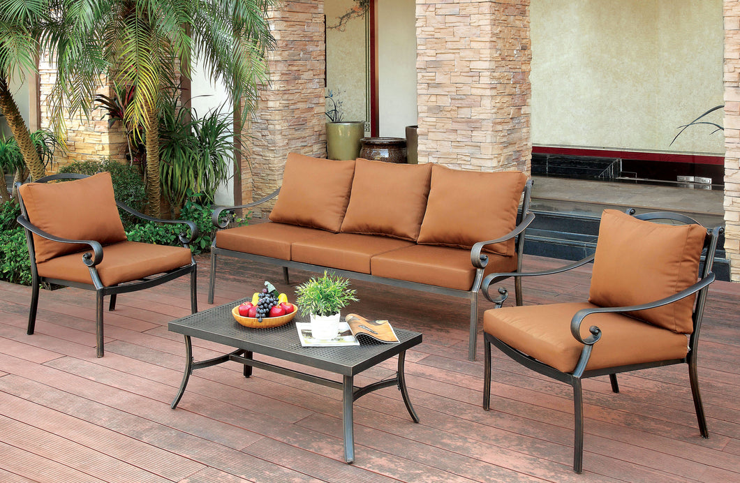 Torrey Contemporary Style Outdoor Patio 4 PC Lounge Set BADASS PATIO™