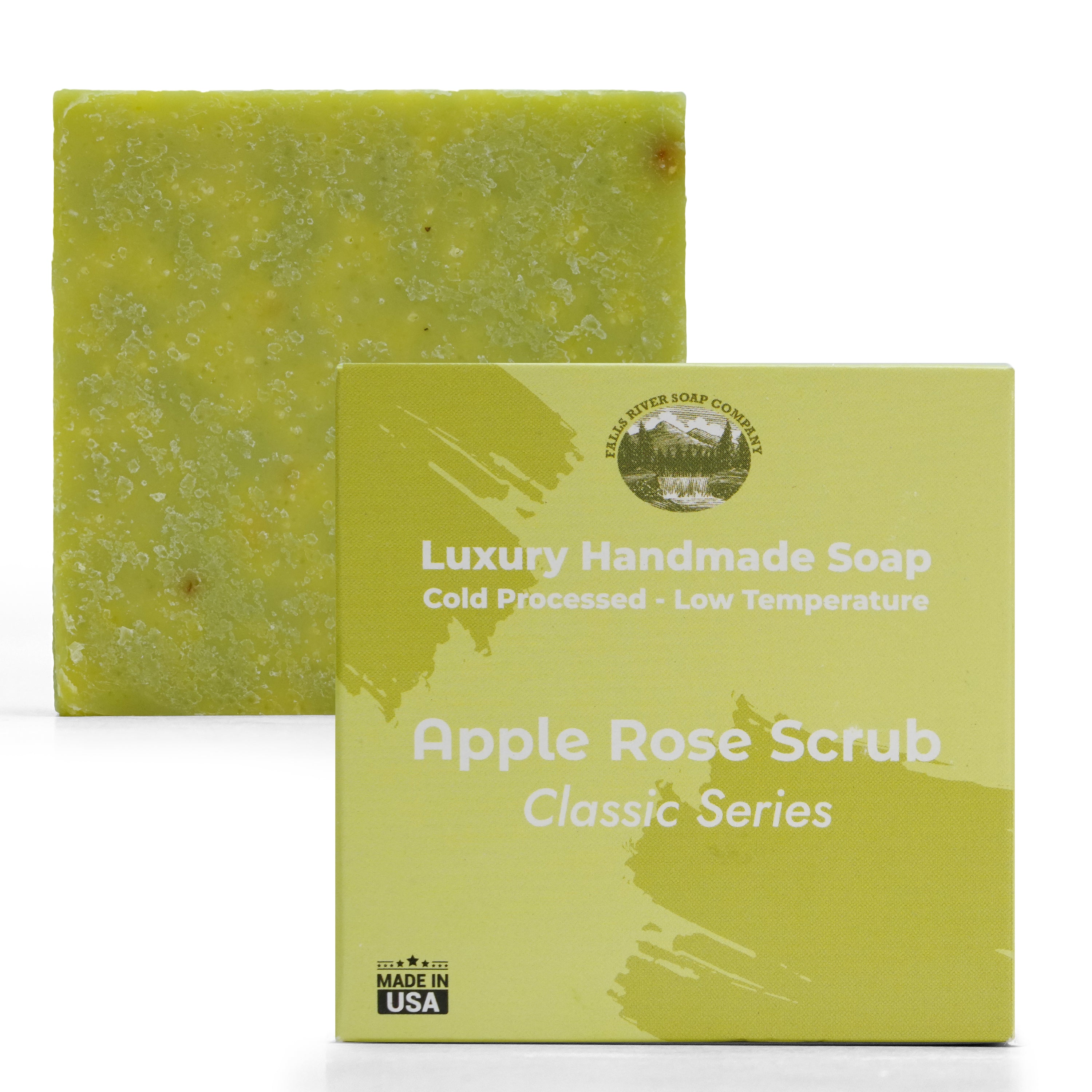 Handmade Apple Rose Scrub Soap Bar (5 Oz) | Falls River Soap
