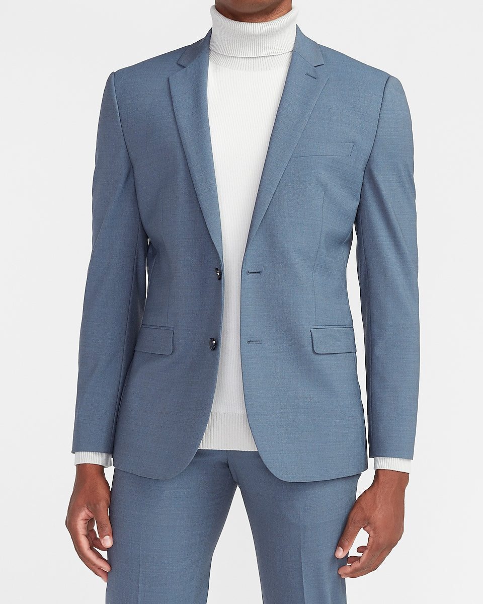 Express Men | Extra Slim Dusty Blue Modern Tech Suit Jacket in Dusty Blue |  Express Style Trial