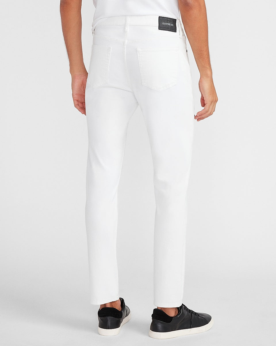 Express Men | Slim White Temp Control Hyper Stretch Jeans in White ...