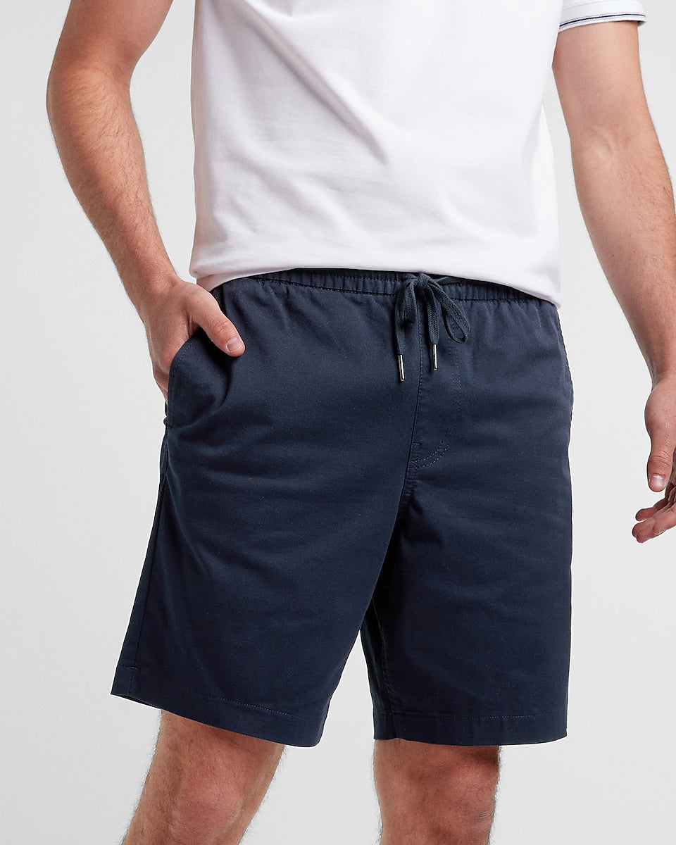 Men Solid Slant Pocket Swim Trunks