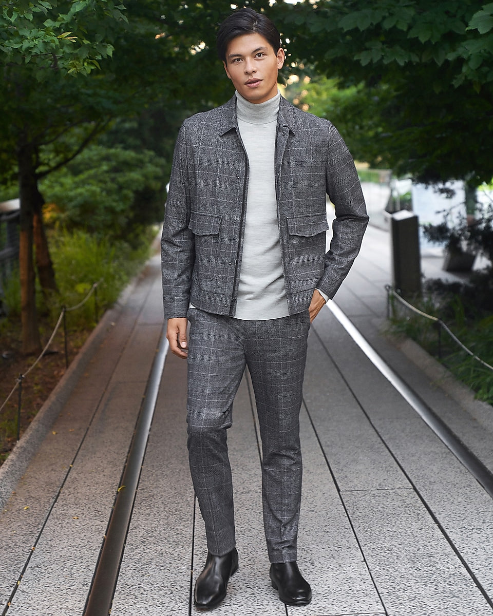 Regular Stretch Wool Blend Tailored Pant - Dark Grey | Suit Pants | Politix